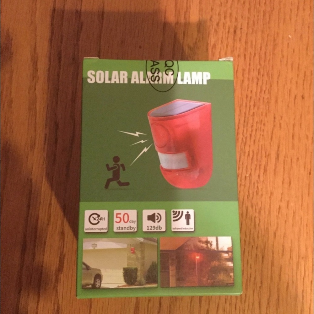 Solar Alarm Lamp - Red